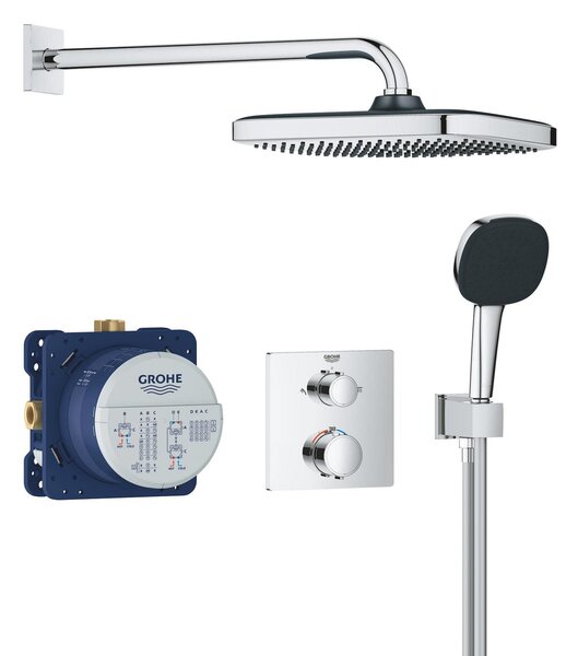Grohe Precision Thermostat króm Rejtett zuhanyrendszer Vitalio Comfort 250