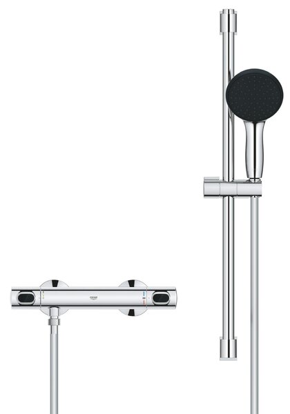 Grohe Precision Flow króm Termosztátos zuhanycsaptelep 1/2'