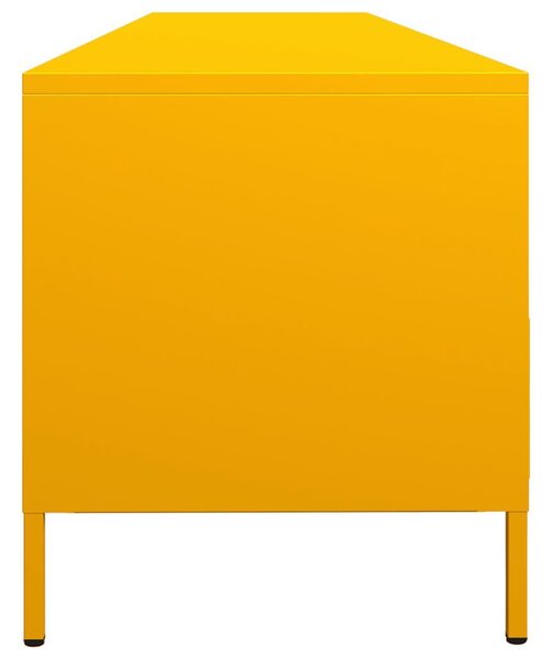 VidaXL mustársárga hidegen hengerelt acél TV-szekrény 202x39x43,5 cm