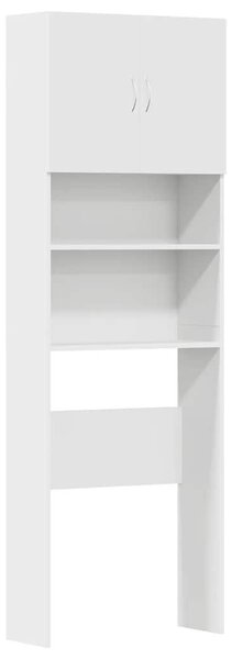 VidaXL fehér szerelt fa mosógépszekrény 64 x 24 x 190 cm