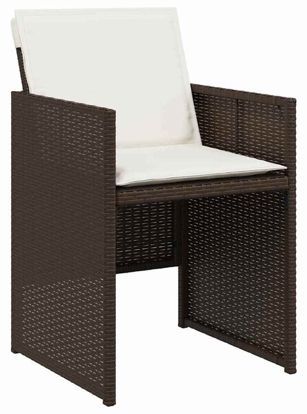 Kert étkező szett 5 pcs Barna polirattan