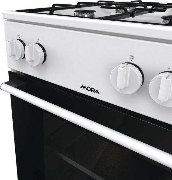 Mora P2241A1W Gáztűzhely, 70L, 4 főzőzóna, A energiaosztály