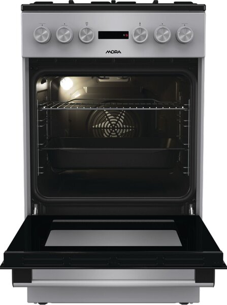 Mora K4255C1S Kombinált tűzhely, 70l, 4 főzőzóna, AquaClean, A energiaosztály