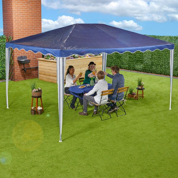 Kerti pavilon sötétkék kerti sátor 3x4 m (10046003)
