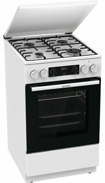 Gorenje GK5C64WH Kombinált tűzhely, 70l, 4 főzőzóna, FrozenBake, A energiaosztály