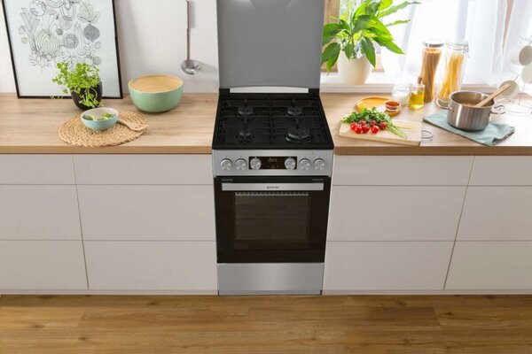 Gorenje GK5C42SH-B Kombinált tűzhely, 70l, 4 főzőzóna, FrozenBake, A energiaosztály