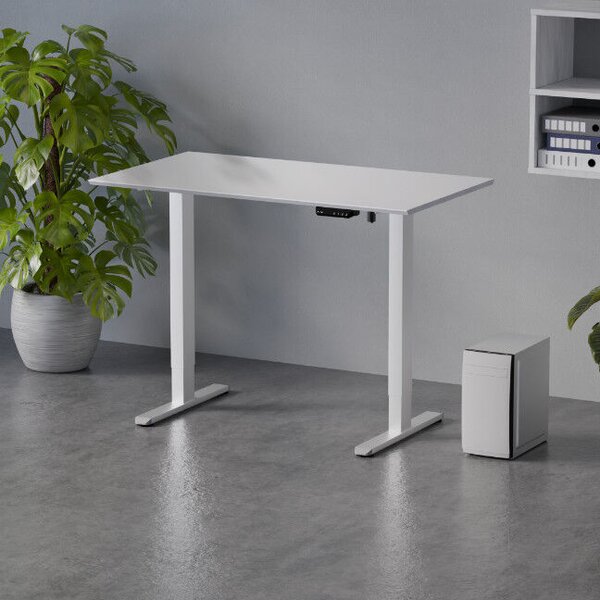 Elektromosan állítható magasságú íróasztal 120x67cm fehér | LVN System Control Flex+