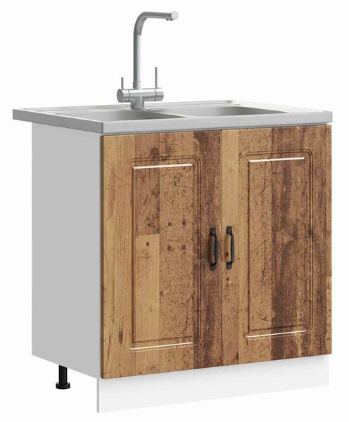 VidaXL Konyhaszekrény Kalmar Öreg fa 80 x 46 x 81,5 cm Szerelt Fa