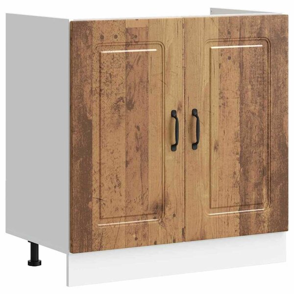 VidaXL Konyhaszekrény Kalmar Öreg fa 80 x 46 x 81,5 cm Szerelt Fa