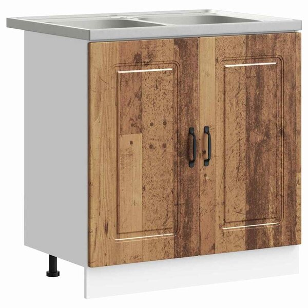 VidaXL Konyhaszekrény Kalmar Öreg fa 80 x 46 x 81,5 cm Szerelt Fa