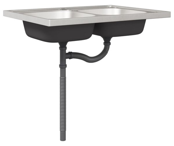 VidaXL 2 darabos szett Fehér Szerelt fa 80x46x81.5 cm