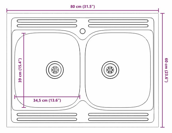 VidaXL 2 db Régi fa Mérnöki fa 80 x 46 x 81.5 cm Konyhai alsószekrény