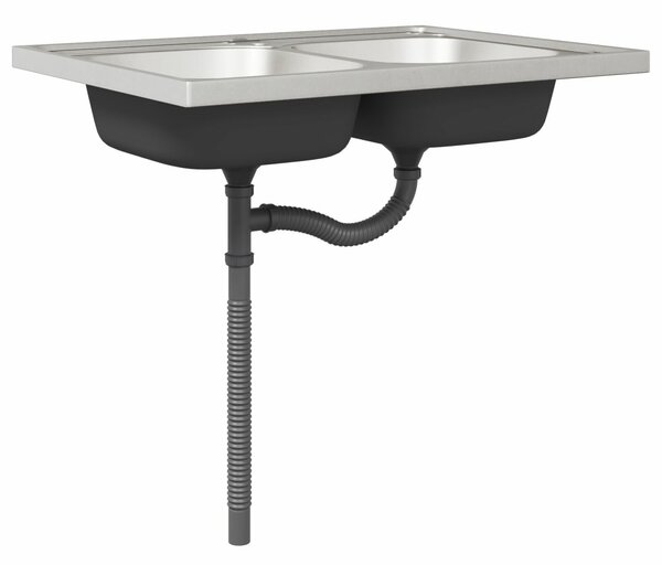 VidaXL 2 db Régi fa Mérnöki fa 80 x 46 x 81.5 cm Konyhai alsószekrény