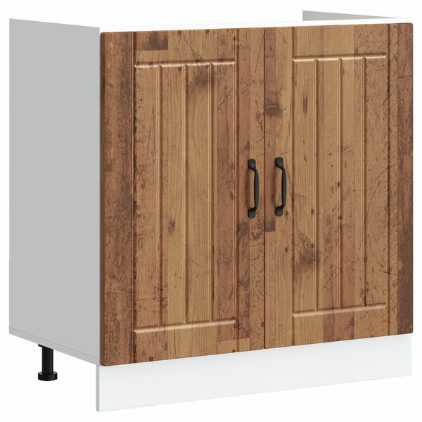 VidaXL 2 db Régi fa Mérnöki fa 80 x 46 x 81.5 cm Konyhai alsószekrény