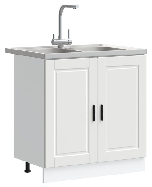 VidaXL 2 darabos szett Fehér Szerelt fa 80x46x81.5 cm