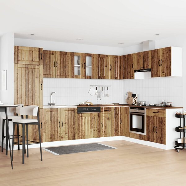 VidaXL 2 db Régi fa Mérnöki fa 80 x 46 x 81.5 cm Konyhai alsószekrény