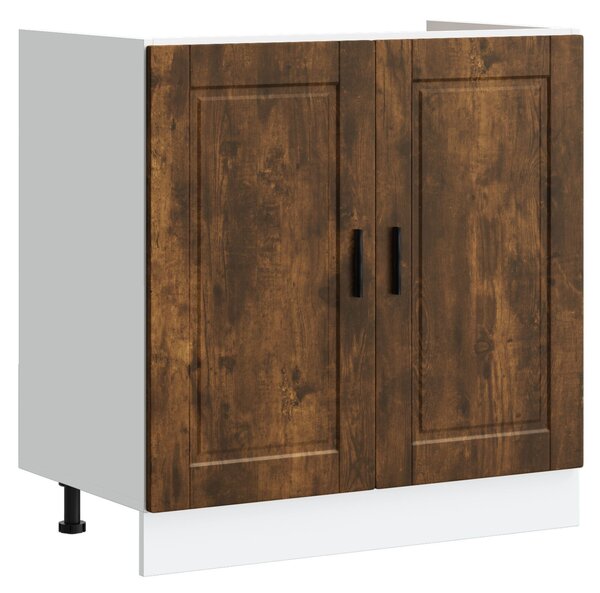 VidaXL 2 db Füstölt tölgy Élénkített fa 80x46x81,5 cm