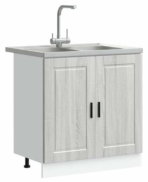 VidaXL Két darabos Szürke sonoma Mérnöki fa 80x46x81.5 cm