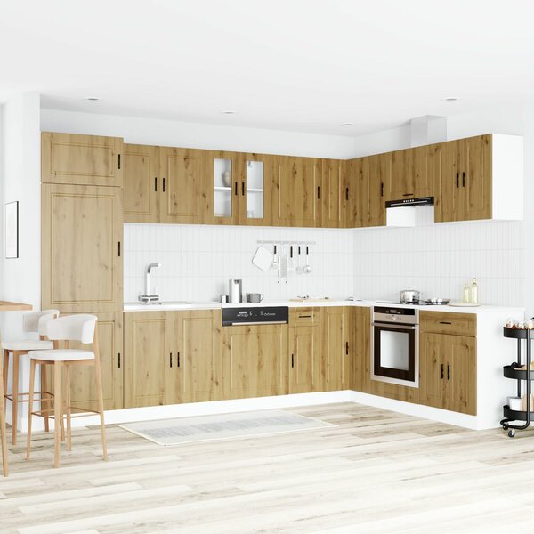 VidaXL Mosogatószekrény Porto 2 db Barna 80 x 46 x 81,5 cm Szerelt Fa