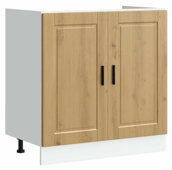 VidaXL Mosogatószekrény Porto 2 db Barna 80 x 46 x 81,5 cm Szerelt Fa