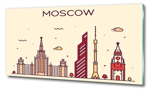 Üvegkép nyomtatás Moszkva épületek