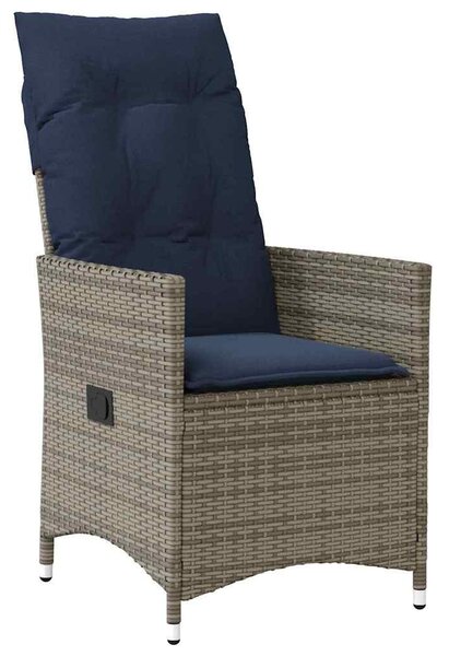 Asztal és szék szett 7 db Szürke PE Rattan