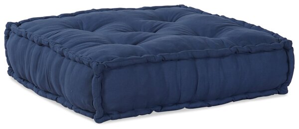 VidaXL Puff 2 db-os szett Indigó Pamut 70 x 70 x 36 cm