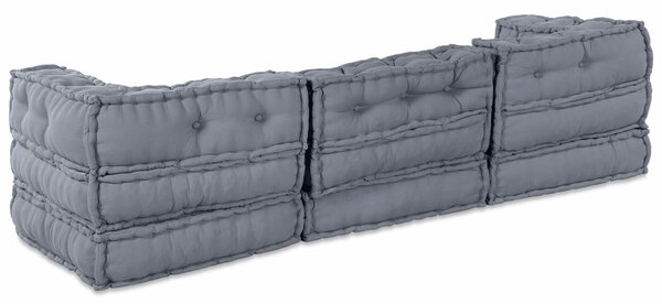 VidaXL Párna 3 pcs Szürke 70 x 70 x 54 cm Poliészter