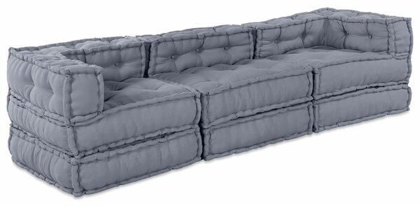 VidaXL Párna 3 pcs Szürke 70 x 70 x 54 cm Poliészter
