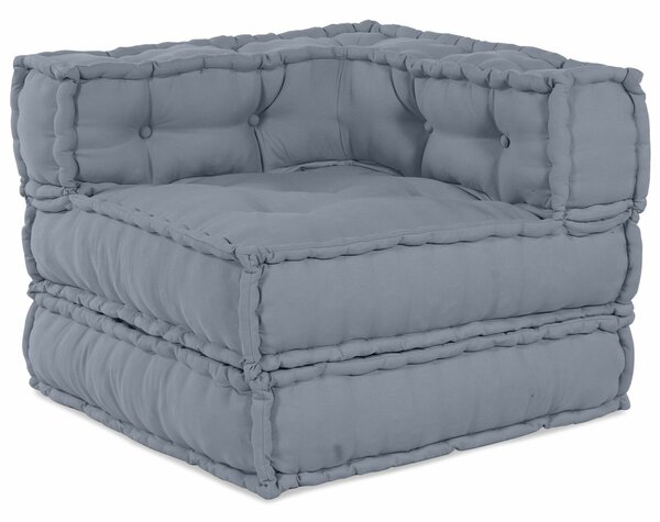VidaXL Puff 2 db-os szett Szürke Poliészter 70 x 70 x 54 cm Párnák