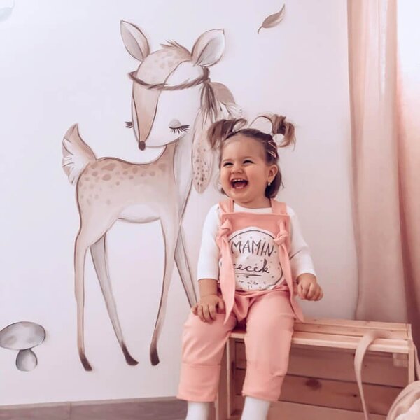 INSPIO - átragasztható textil matrica - Falmatricák - Őzike
