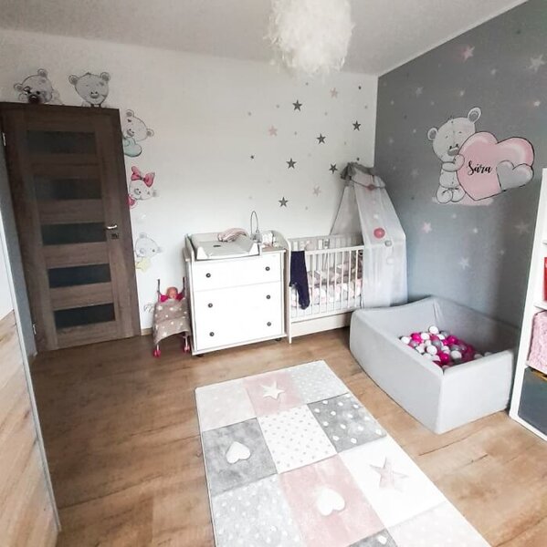 INSPIO - átragasztható textil matrica - Macis, ajtó köré helyezhető falmatricák