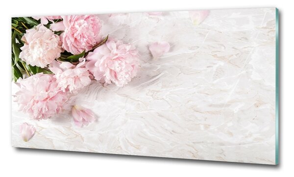 Egyedi üvegkép Peonies