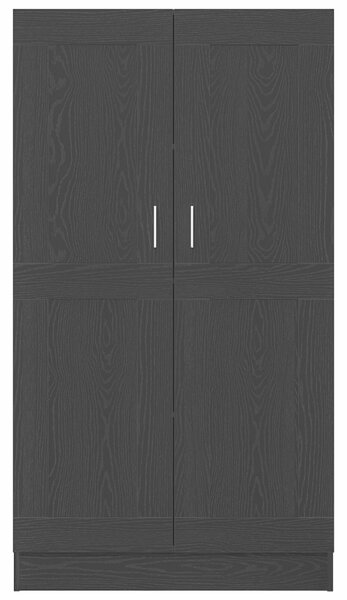 VidaXL Könyvespolcok 2 db Fekete Tölgy 165x30,5x150 cm Műgyanta