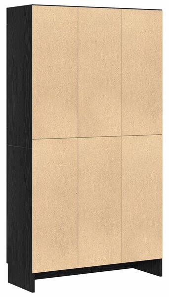 VidaXL Könyvespolcok 2 db Fekete Tölgy 165x30,5x150 cm Műgyanta