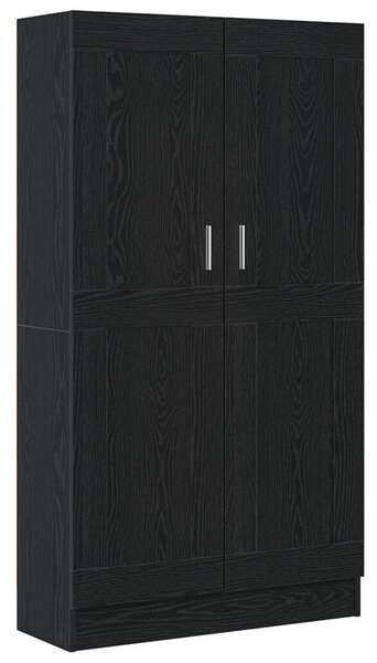 VidaXL Könyvespolcok 2 db Fekete Tölgy 165x30,5x150 cm Műgyanta