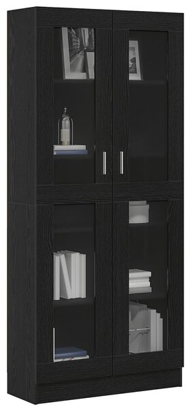 VidaXL Könyvespolcok 2 db Fekete tölgyből 82,5x30,5x185 cm Műszaki fa