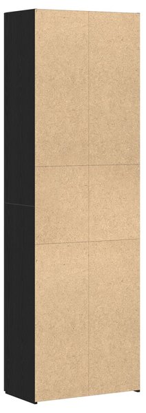 VidaXL Iroda Szekrény Fekete Tölgy 60x32x190 cm Műgyanta