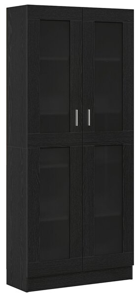 VidaXL Könyvespolcok 2 db Fekete tölgyből 82,5x30,5x185 cm Műszaki fa