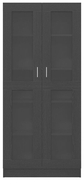 VidaXL Könyvespolcok 2 db Fekete tölgyből 82,5x30,5x185 cm Műszaki fa