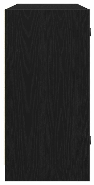 VidaXL Oldalszekrény Fekete Tölgy 102x37x75,5 cm Mérnöki Fa