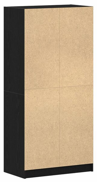 VidaXL Fekete tölgybútor szekrény Ajtókkal 68x37x142 cm Műszaki fa