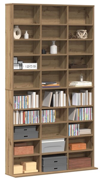 VidaXL CD Szekrény Artisan Tölgyből - 101x23x177.5 cm Mérnöki Fából