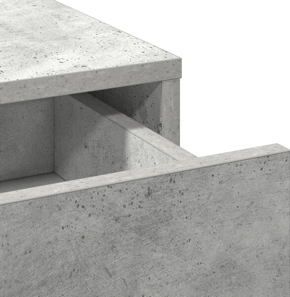 VidaXL Beton szürke Forgácslap 50 x 41 x 135 cm Tükör