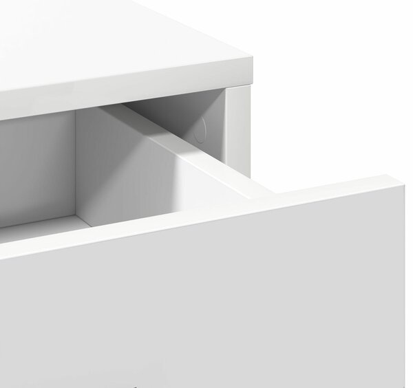VidaXL 2-es szett Fehér MDF Közepes Tükör Pipereasztal