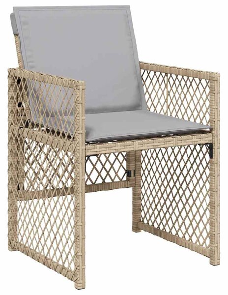 Kert étkező szett 5 pcs Bézs polirattan