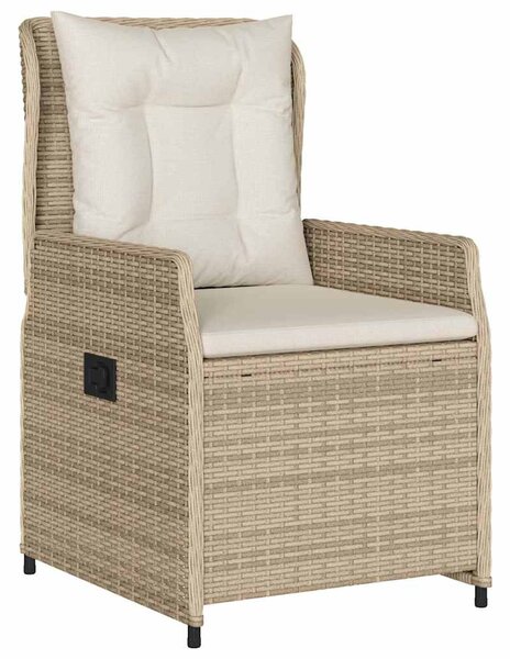 Kert étkező szett 5 pcs Beige és Világosszürke polirattan
