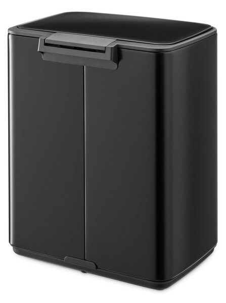 Matt fekete acél pedálos szemetes 12 l Bo – Brabantia