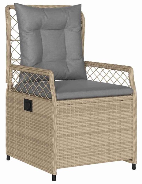 Kert étkező szett 5 pcs Beige és Világosszürke polirattan