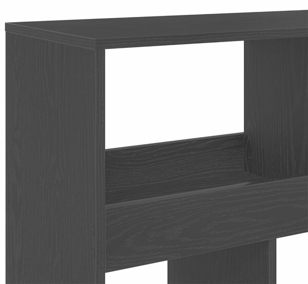 VidaXL Szobaelválasztó 2 db Fekete tölgy 100x33x187,5 cm Műgyanta